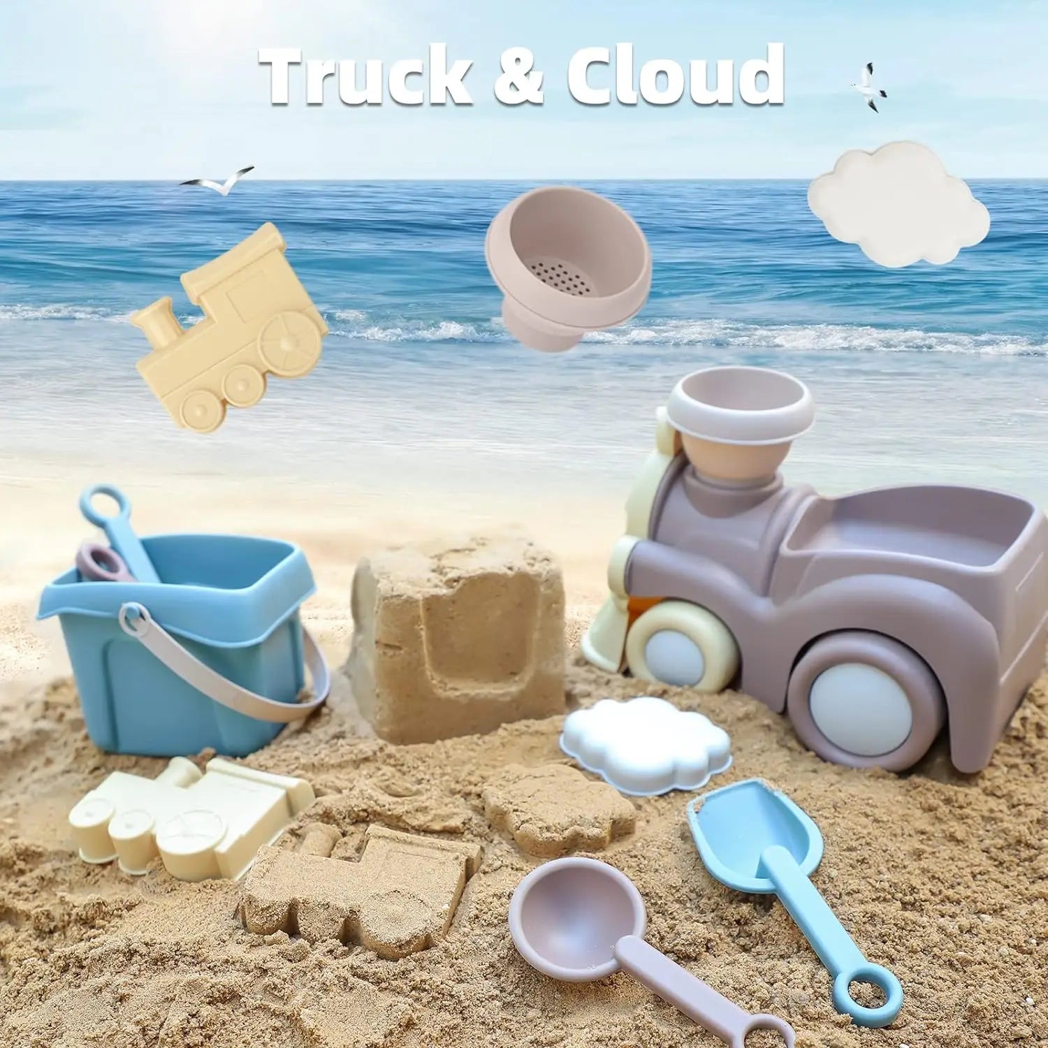 Children'S Beach Truck And Princess Tea Set Toys