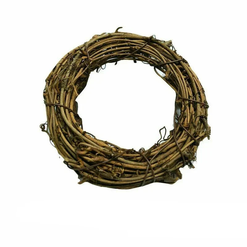 Christmas Rattan Wreath Ring Garland For Holiday Decor