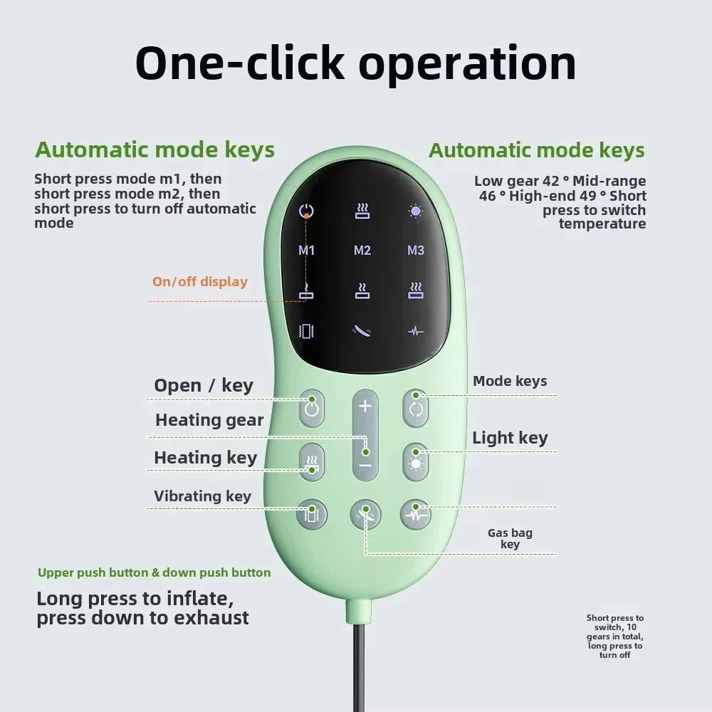 Electric Swing Lumbar Traction Massager Green