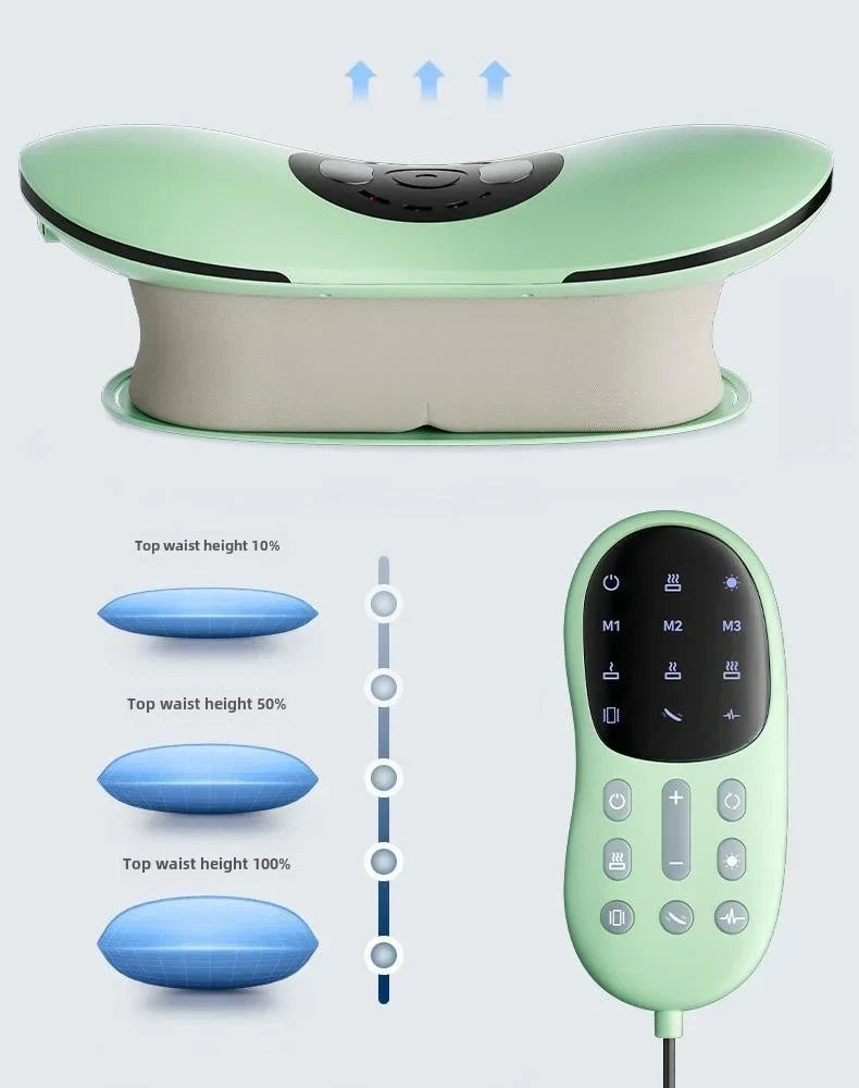 Electric Swing Lumbar Traction Massager Green