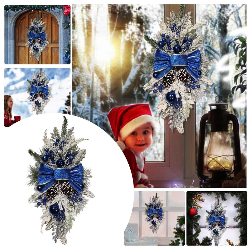 Christmas Wreath Rustic Double Pinecone Decor