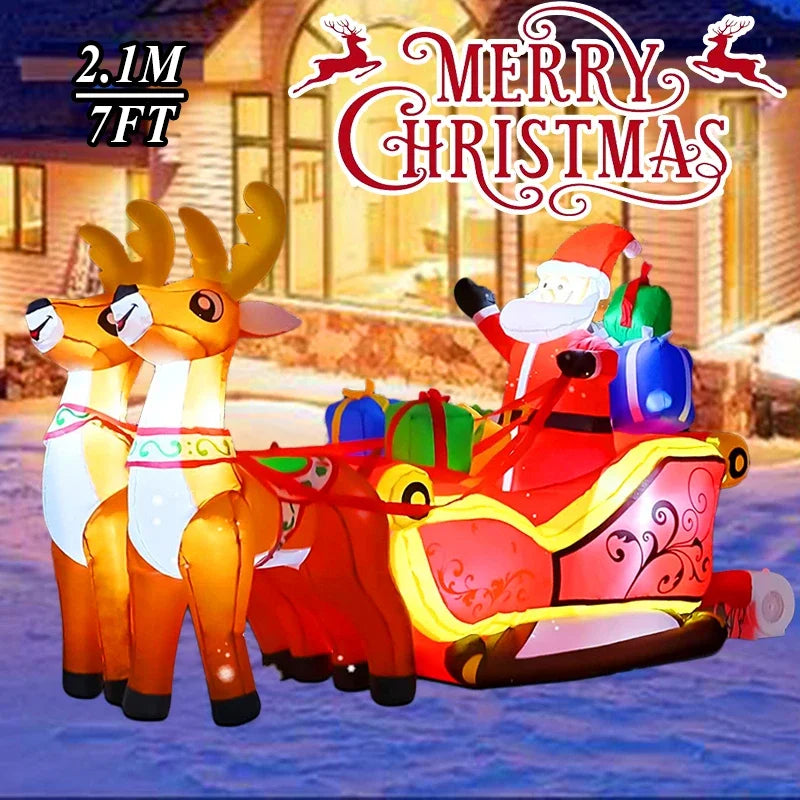 Christmas Inflatable Decoration Toy With Built-In Led Lights