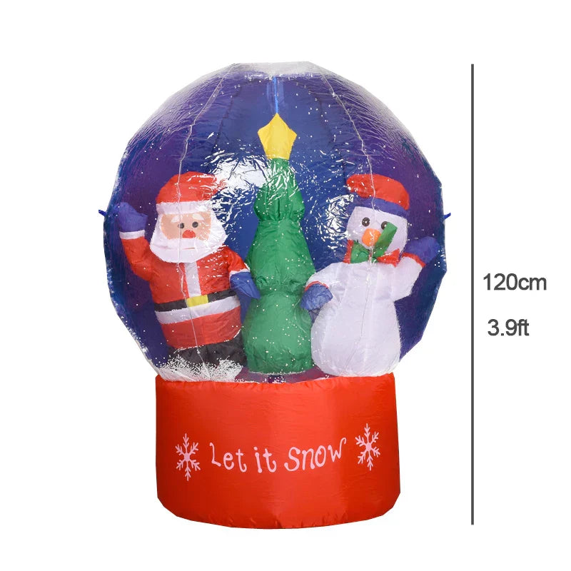 Christmas Inflatable Snow Globe With Led Lights