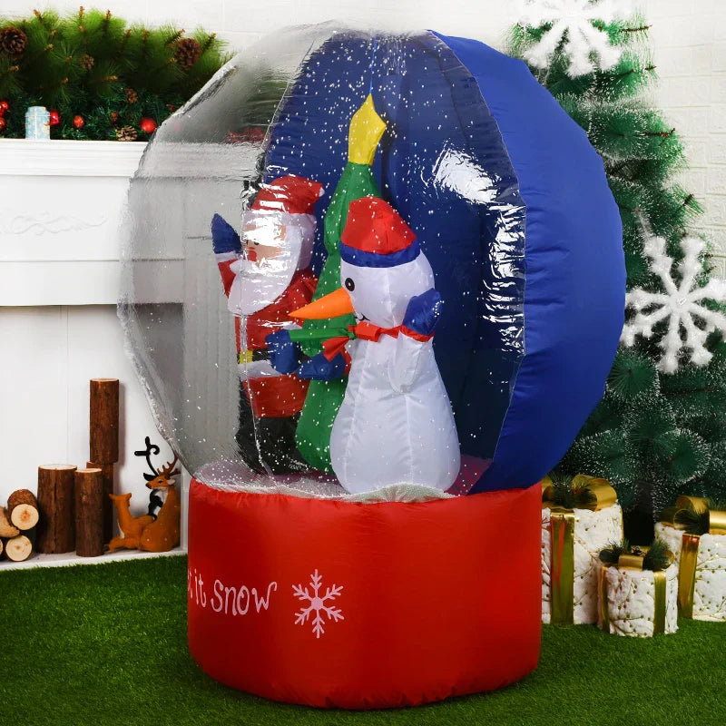 Christmas Inflatable Snow Globe With Led Lights