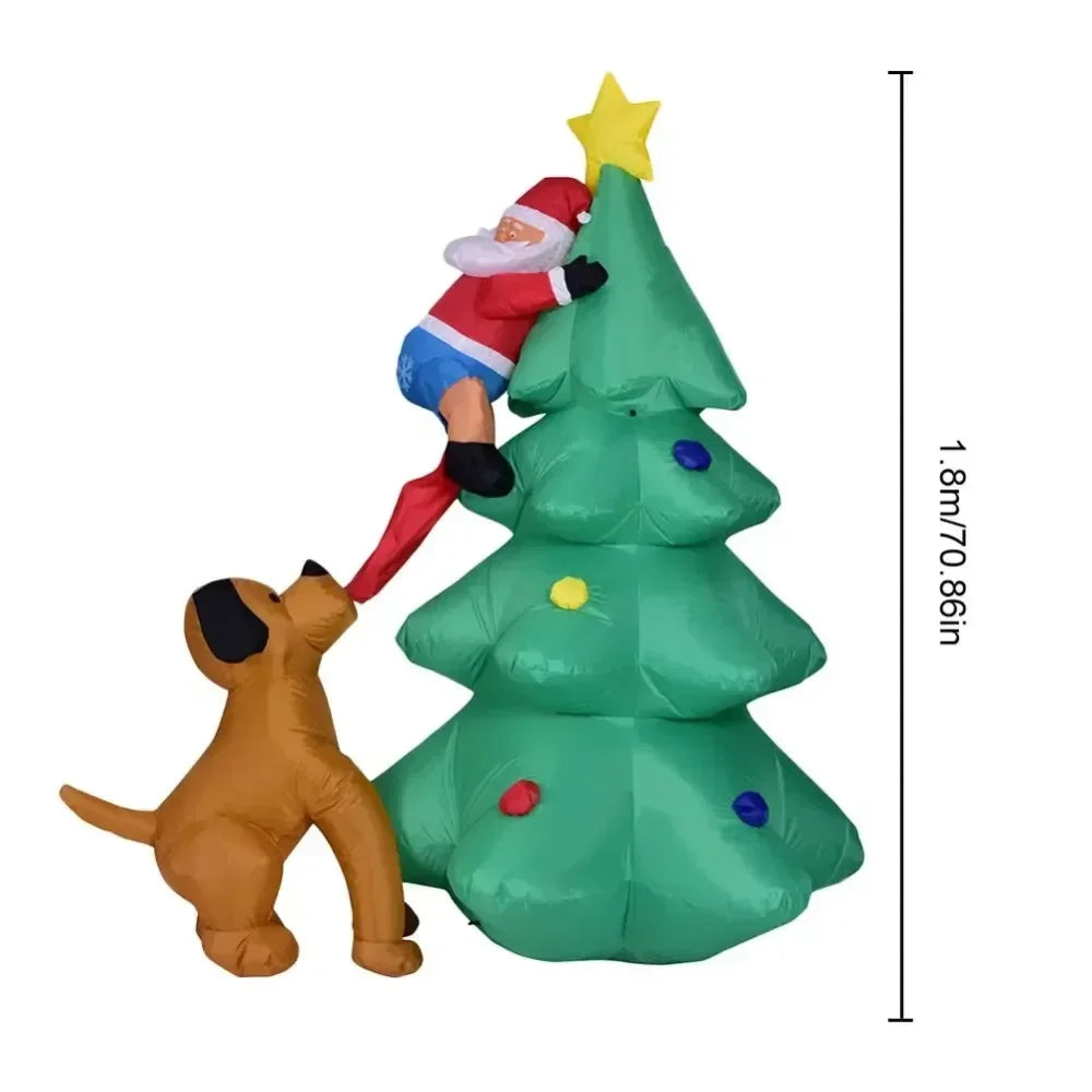 Christmas Inflatable Tree With Led Lights - 6Ft