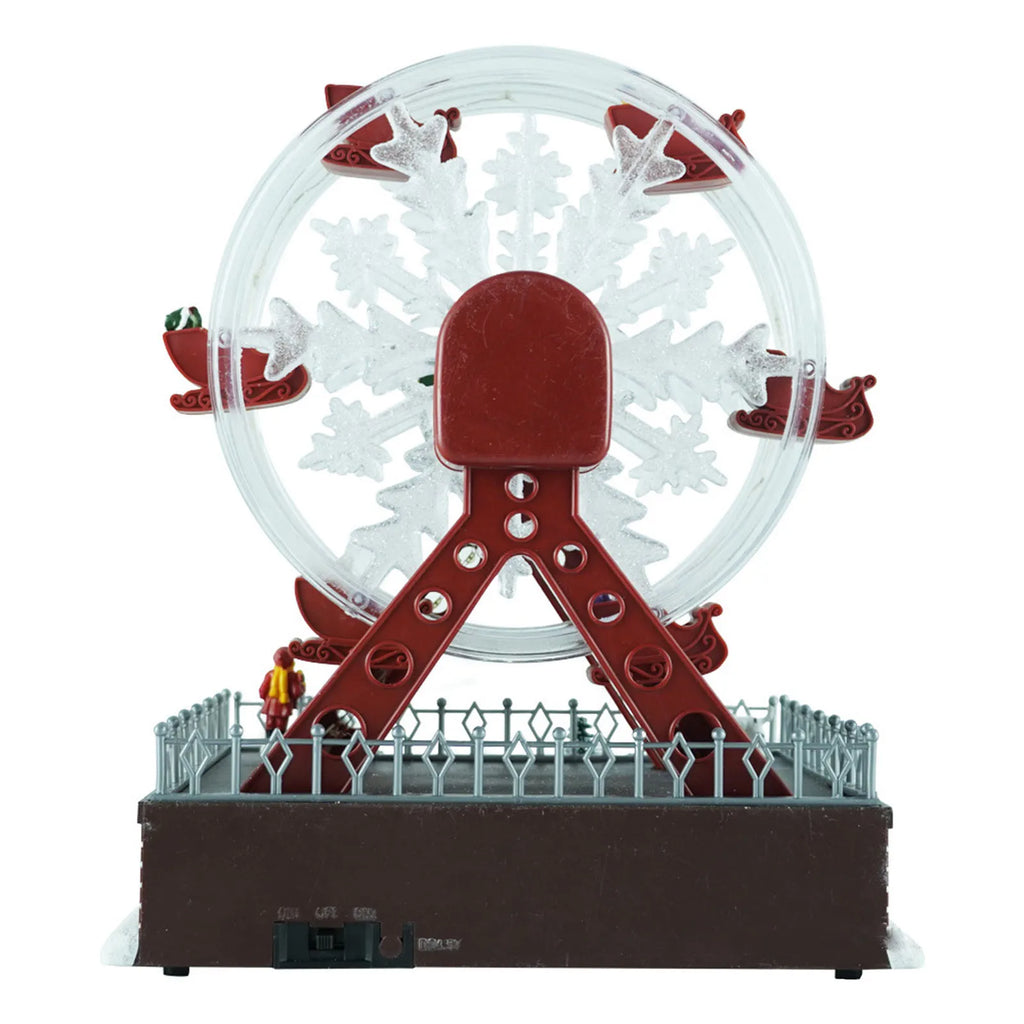 Rotating Christmas Ferris Wheel With Glowing Lights And Music