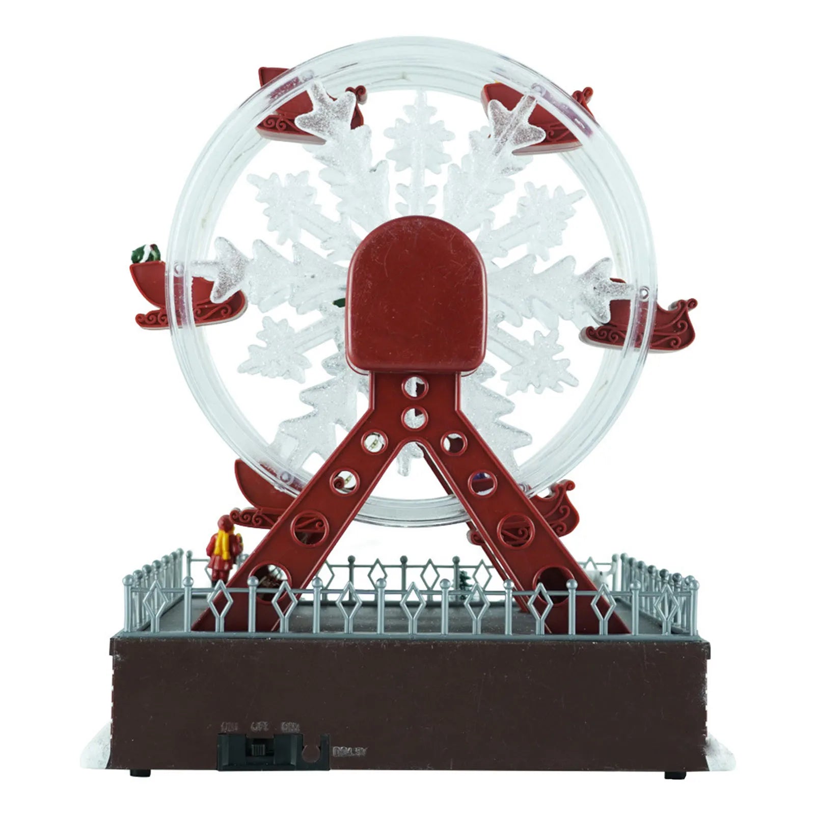 Rotating Christmas Ferris Wheel With Glowing Lights And Music