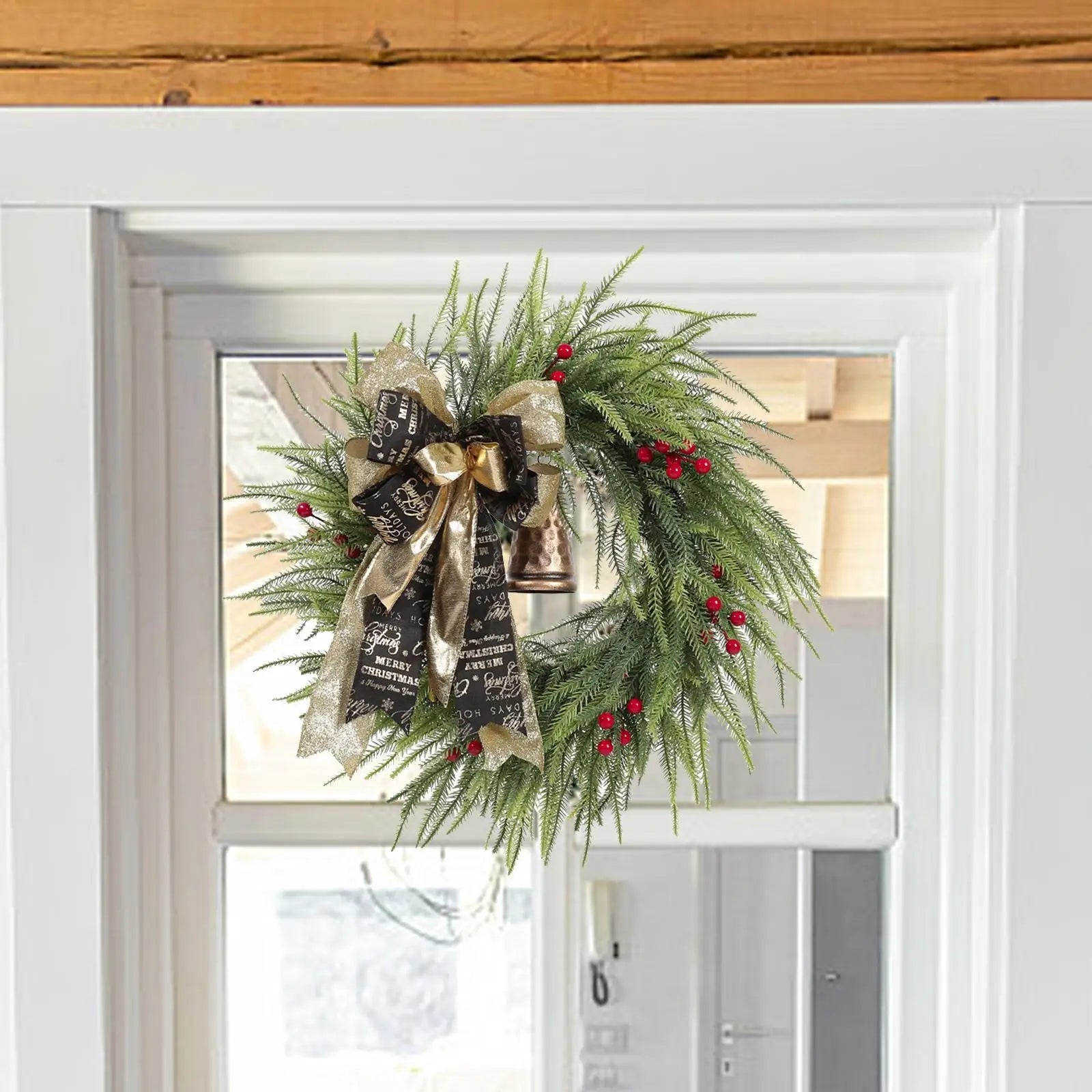 Christmas Wreath Artificial Front Door Green Decor