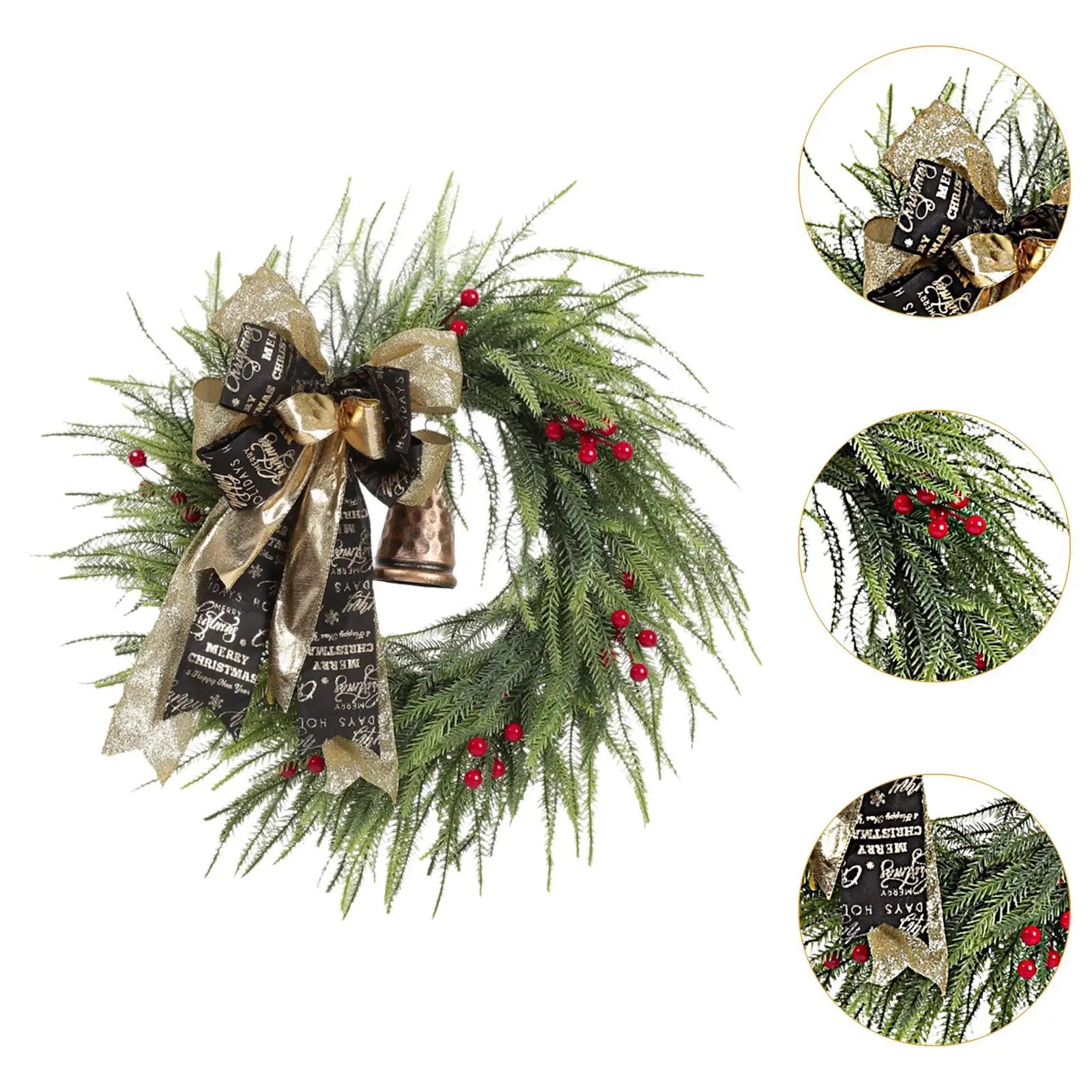Christmas Wreath Artificial Front Door Green Decor