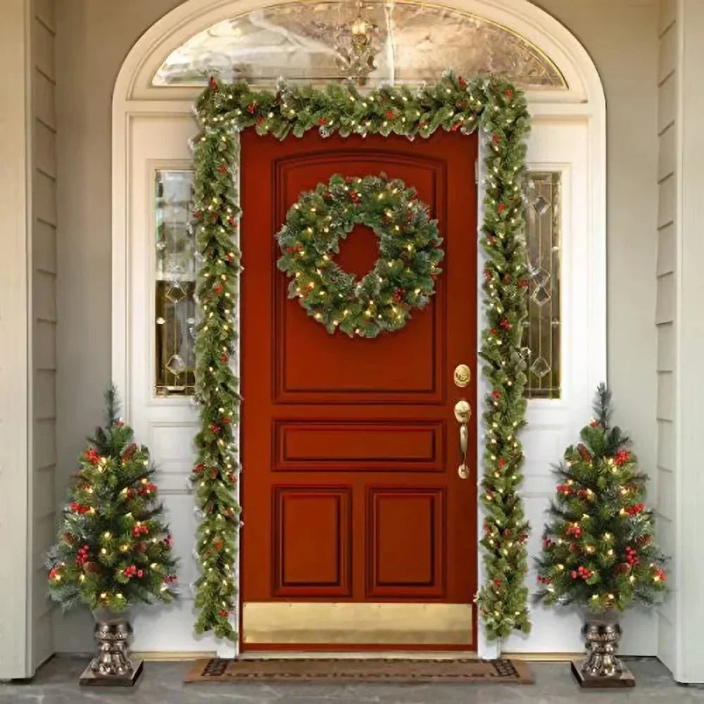 Christmas Wreath Xmas Tree Garland Decorations