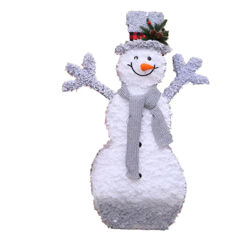 Foldable Christmas Snowman Plush Doll Decoration