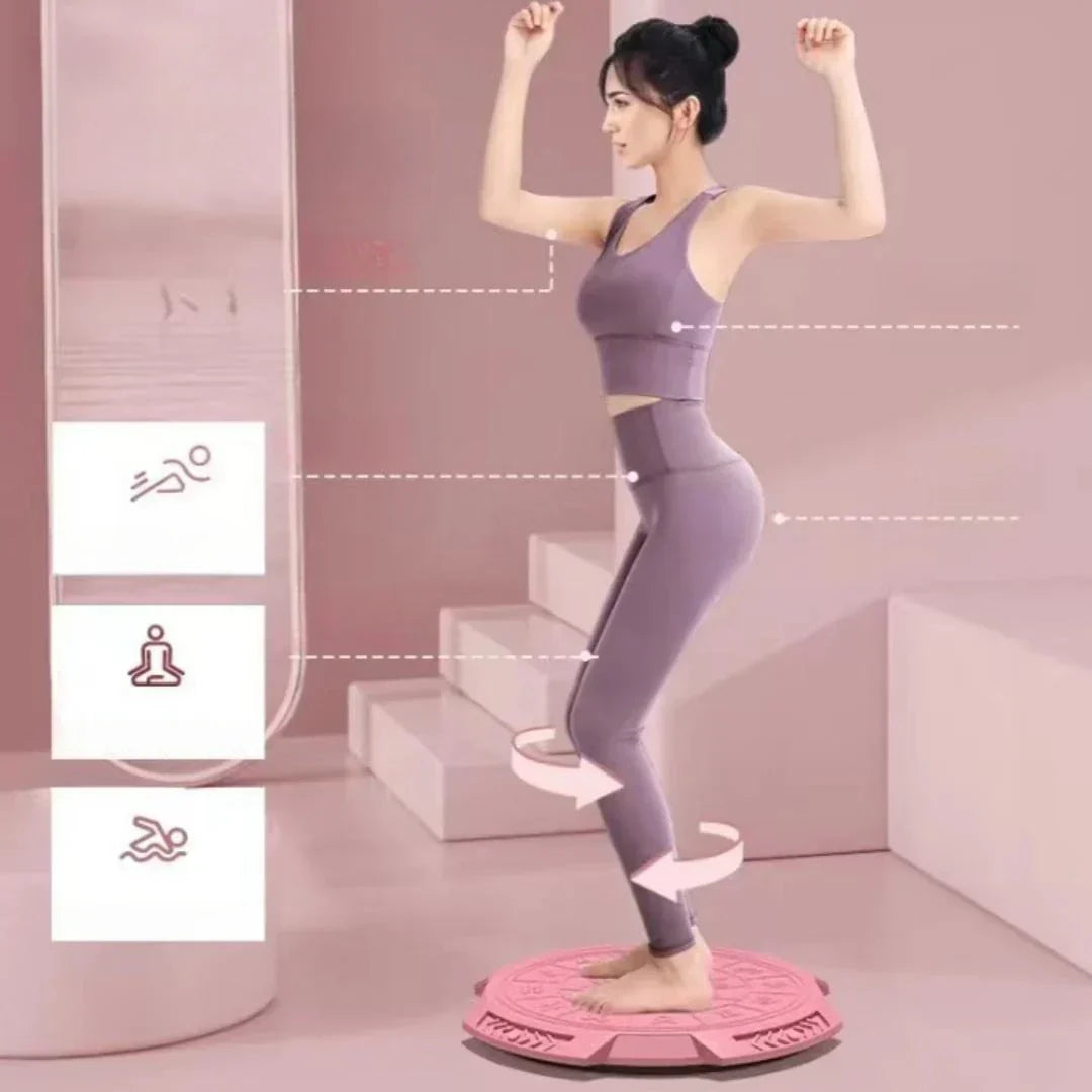 Silent Twist Waist Disc Abdominal Slimming & Core Workout Pink