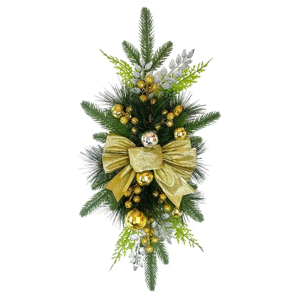 Cordless Christmas Stairway Swag Trim Wreath