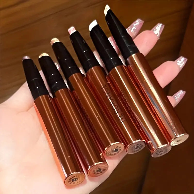 6 colors Sparkling Highlighter Stick - Shimmering Eyeliner Pen for Brightening and Enhancing Eyes