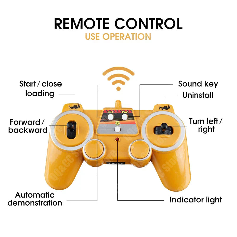 Rc Backhoe Loader Excavator Remote Control Truck