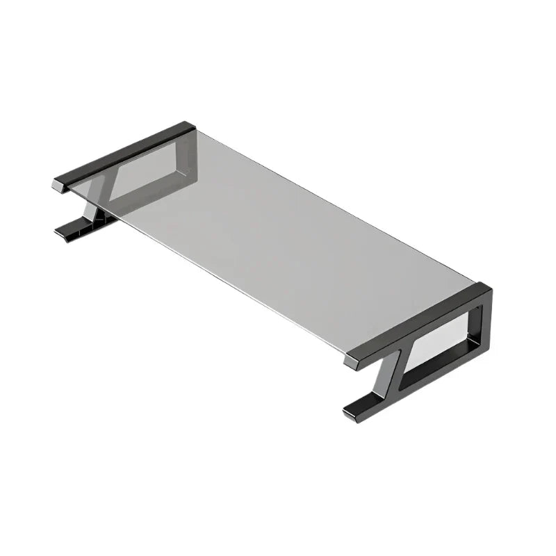 Desktop Screen Monitor Tempered Glass Bracket Black Rack