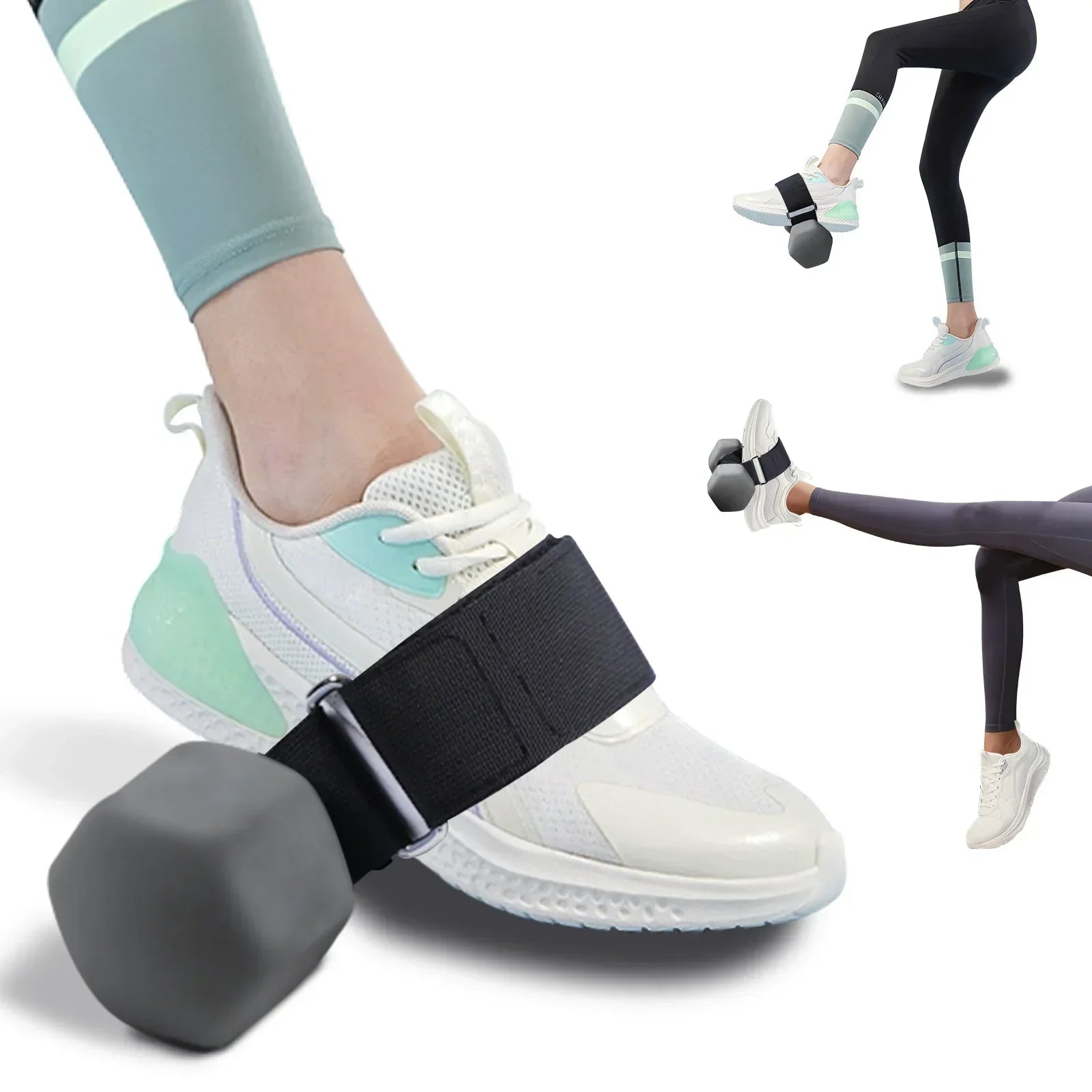 Dumbbell Foot Strap Ankle Weights Tibialis Trainer Black