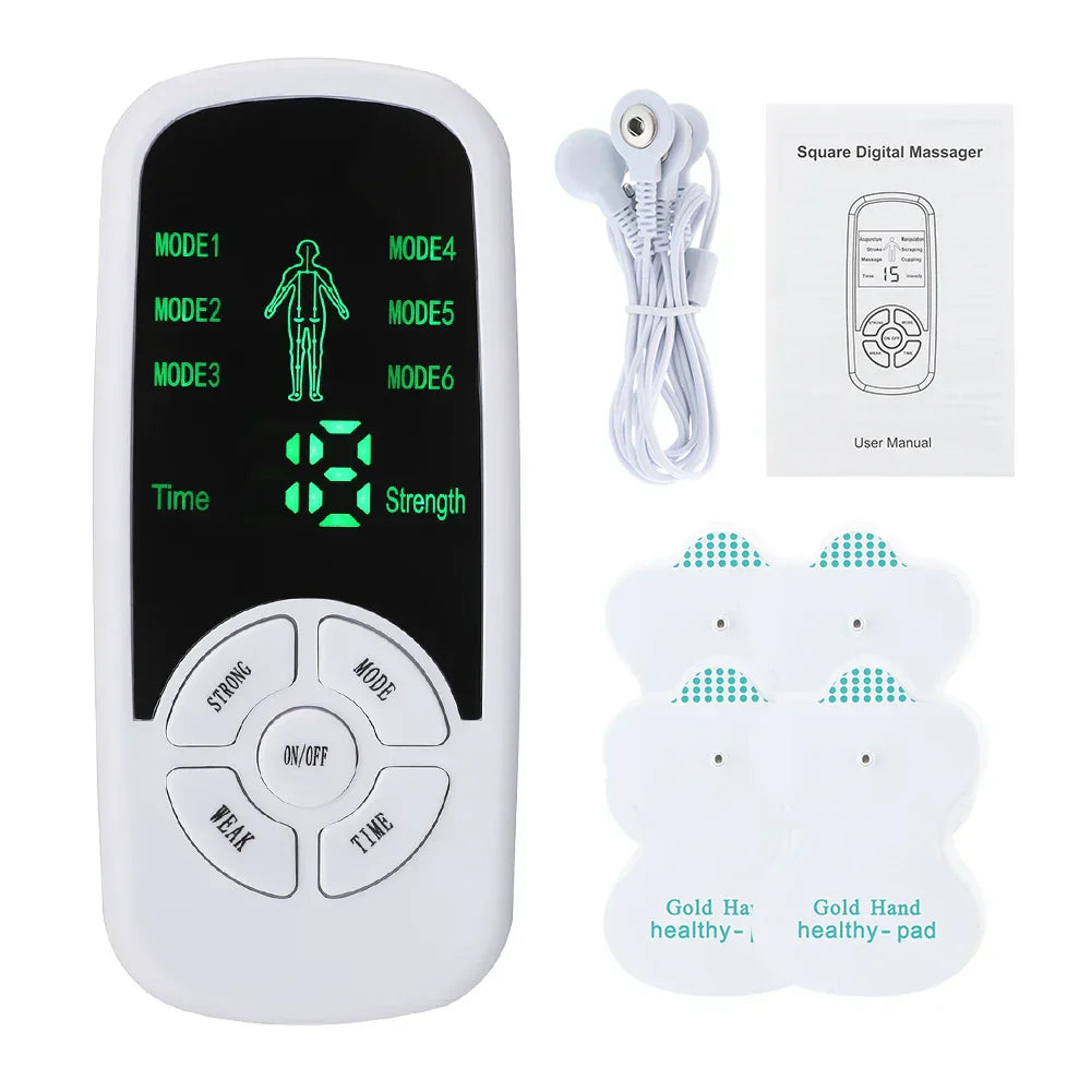 Ems Pulse Electric Muscle Stimulator White
