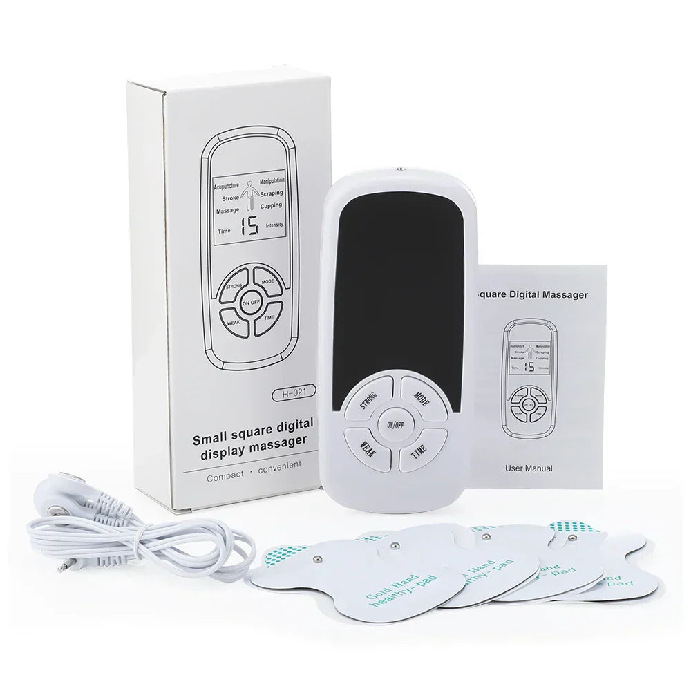 Ems Pulse Electric Muscle Stimulator White