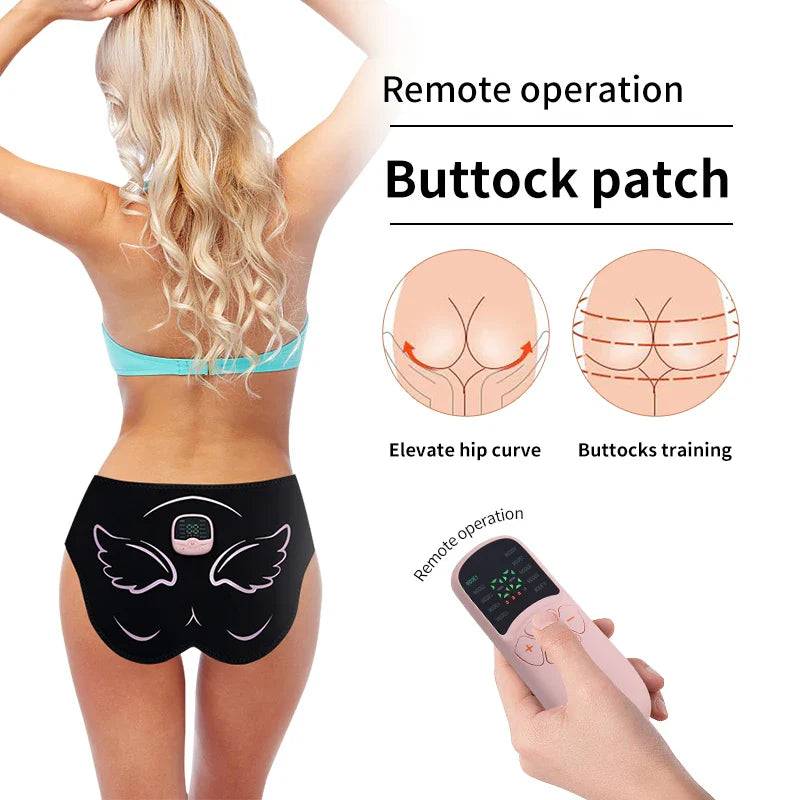 Electric EMS Hip Trainer Buttock Muscle Stimulator Black