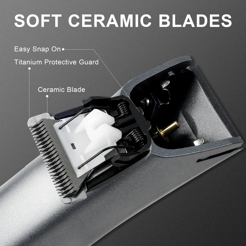 Electric Body & Hair Trimmer for Men Waterproof Groomer Black