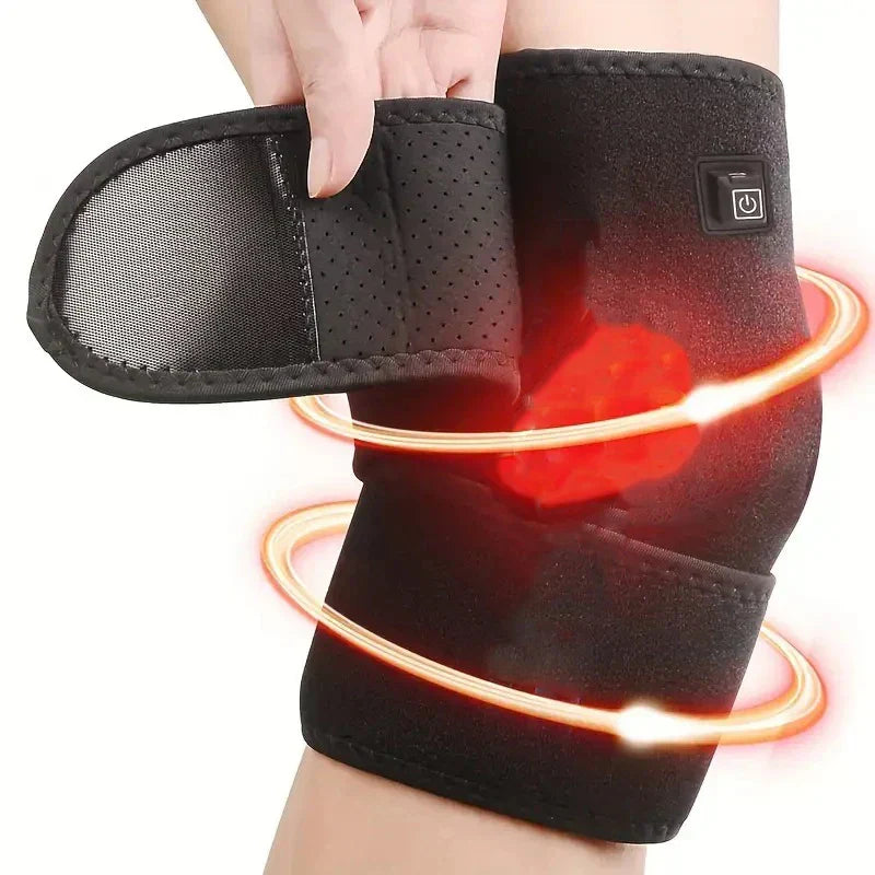 Electric Heating Knee Pads Usb Hot Compress With Adjustable Temperature Black