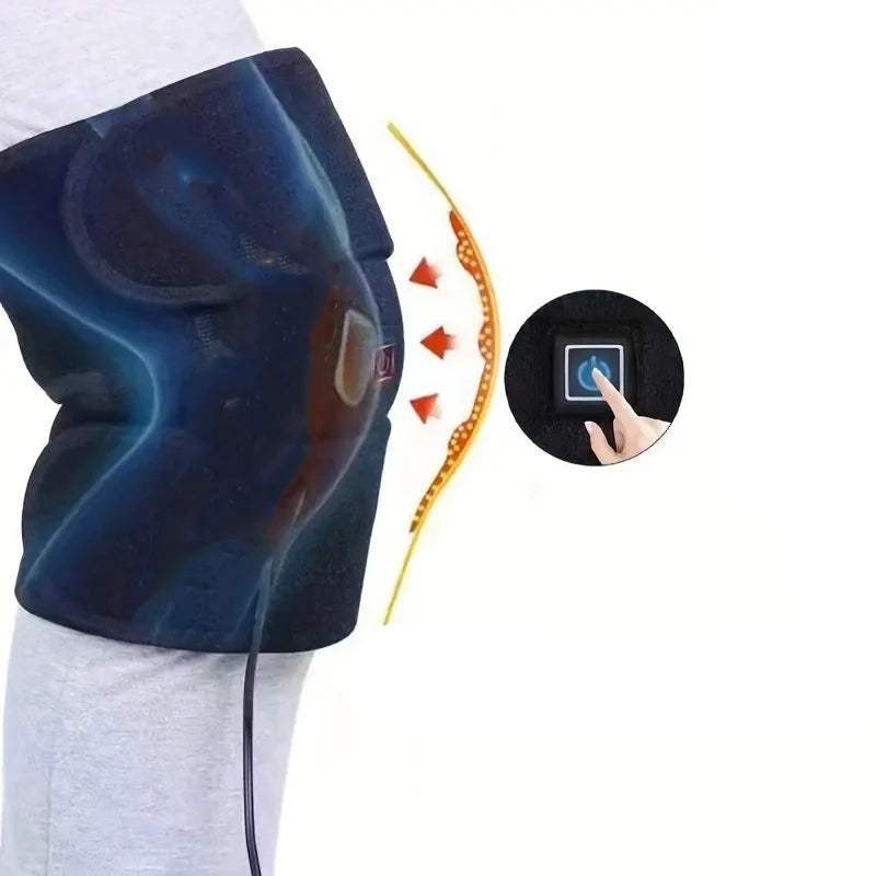 Electric Heating Knee Pads Usb Hot Compress With Adjustable Temperature Black