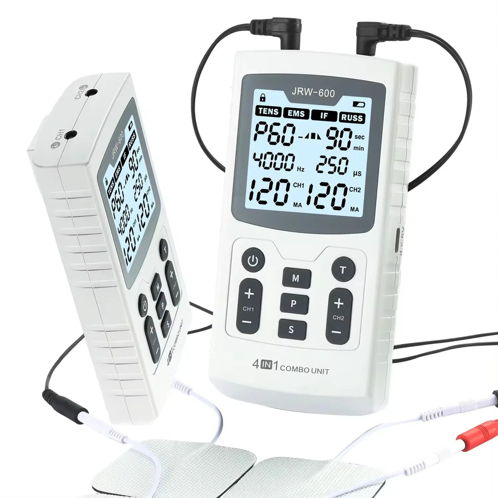 Electric Muscle Therapy Stimulator Interferential Physiotherapy Device White