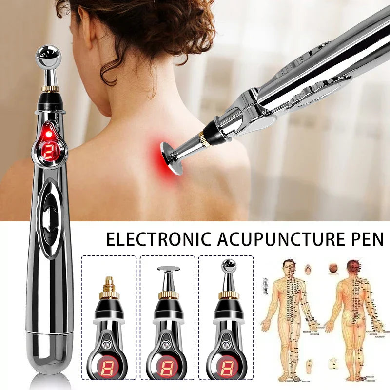 Electrical Pulse Meridian Energy Pen Acupuncture & Ems Silver