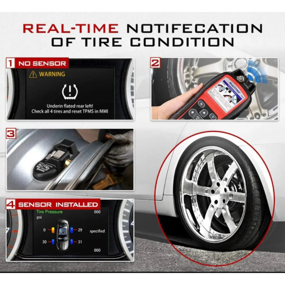 1 PC Rubber 433MHZ+315MHZ 2-in-1 TPMS Tire Repair Tool