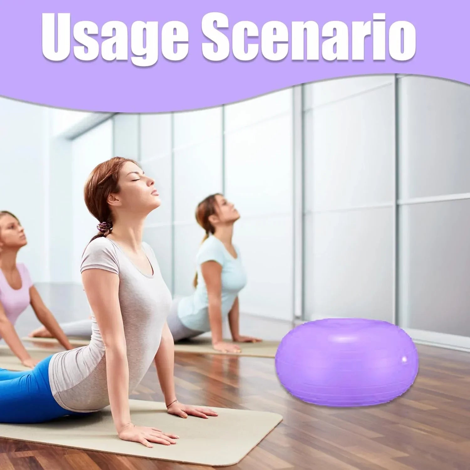 Anti-Burst Yoga Ball With Inflator