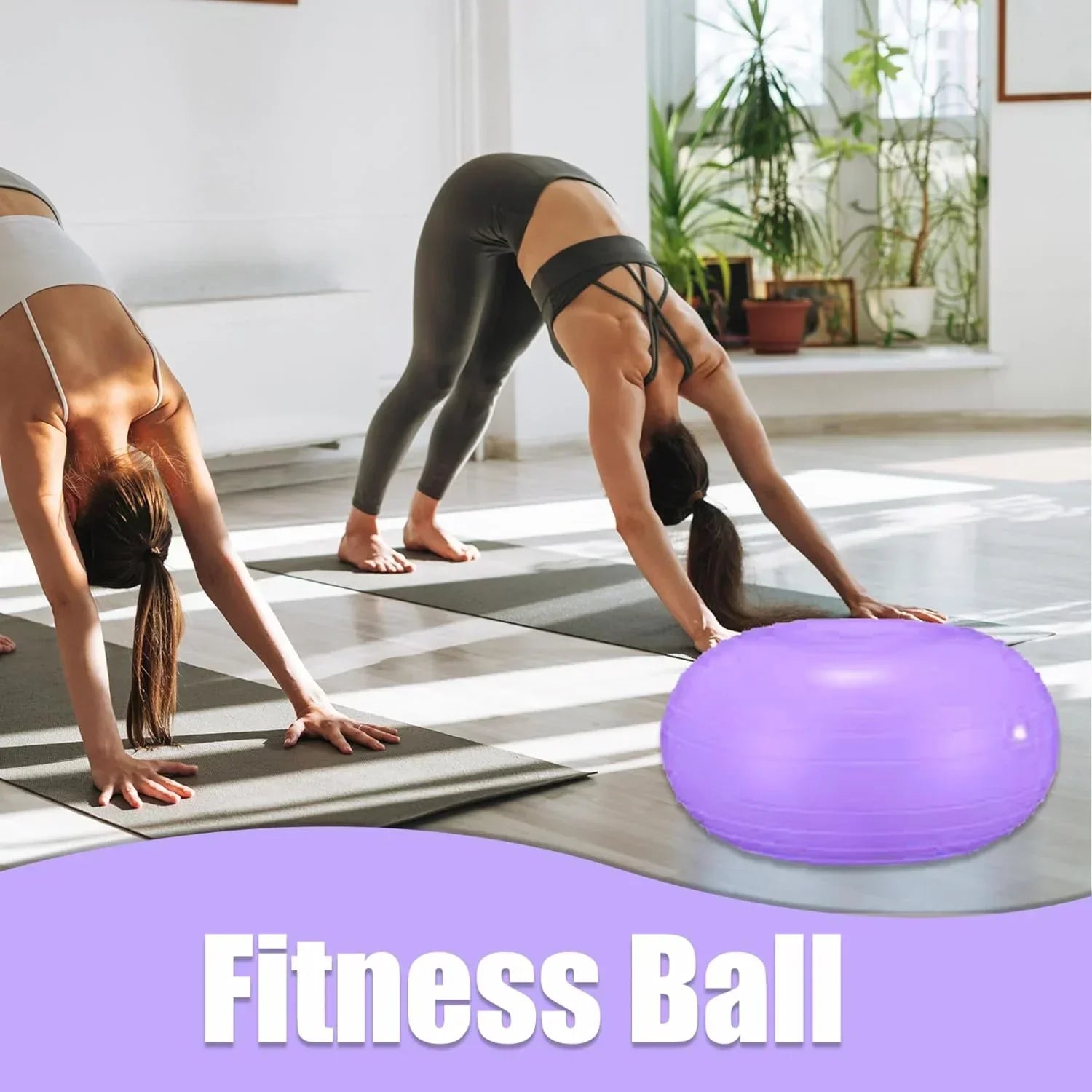 Anti-Burst Yoga Ball With Inflator