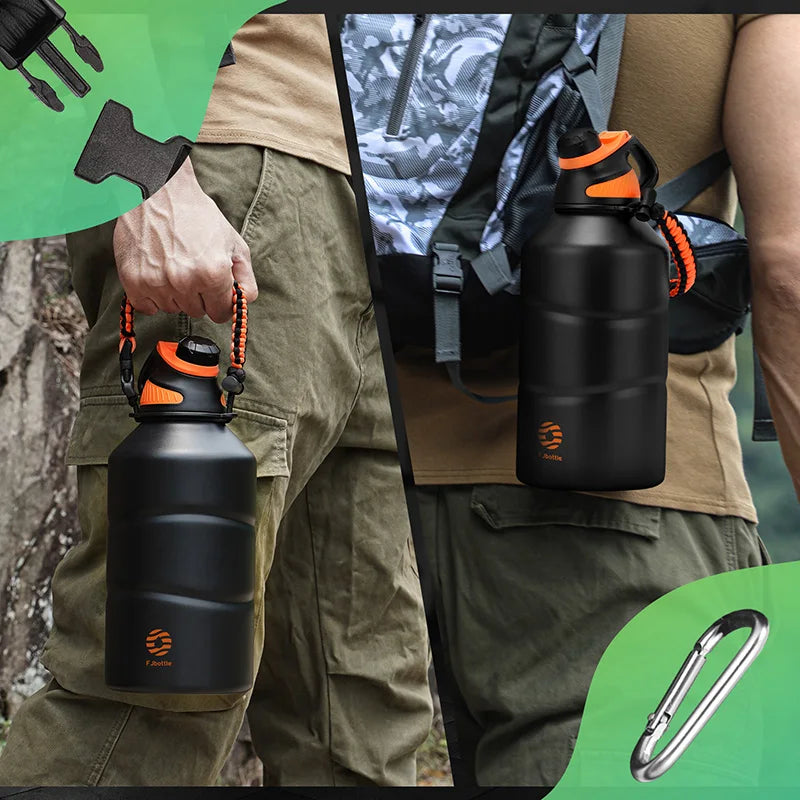Stainless Steel Thermos Bottle Vacuum Flask (Black)