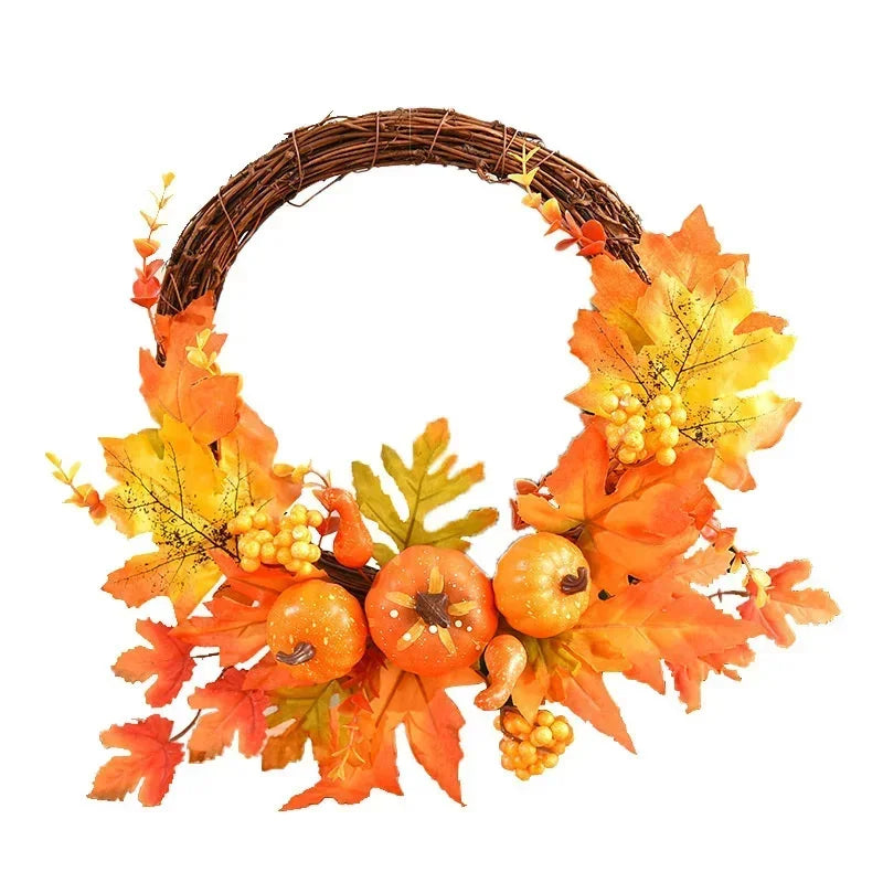 Christmas Berry Maple Leaf Wreath For Home Decor