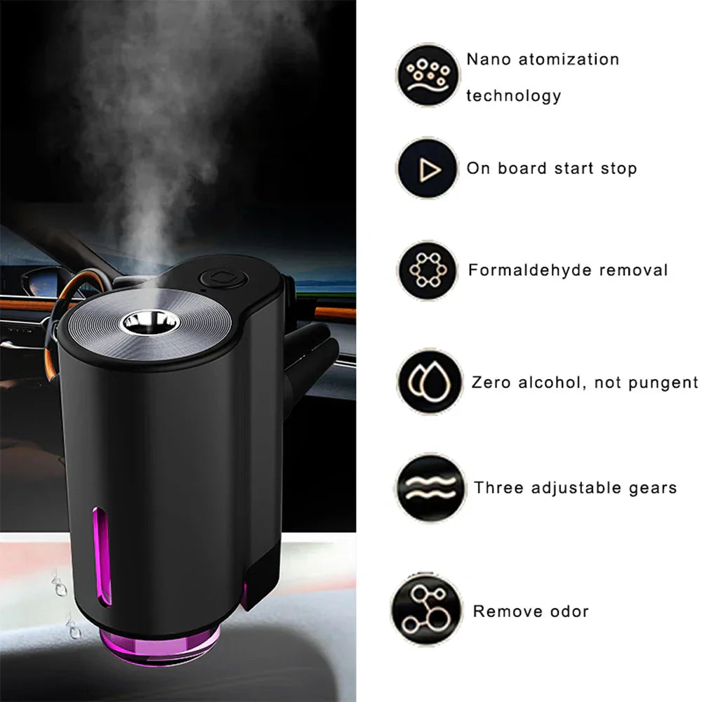 Car Air Freshener Aroma Diffuser With 3 Essential Oils