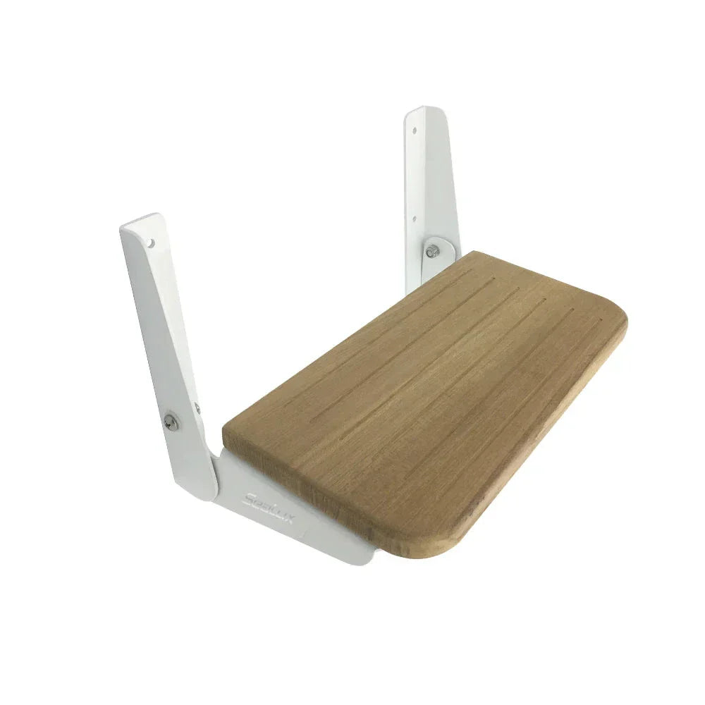 Fold-Up Footrest With Teak And Aluminum Hardware
