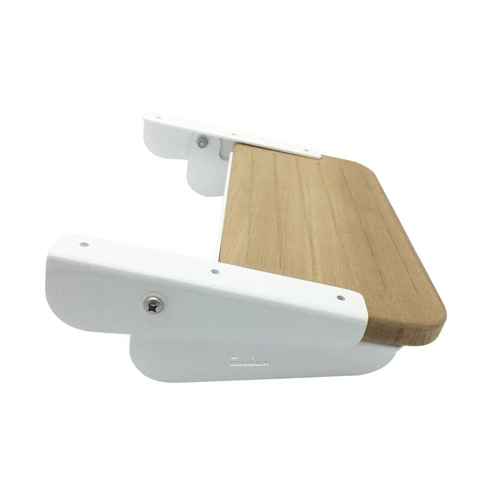 Fold-Up Footrest With Teak And Aluminum Hardware