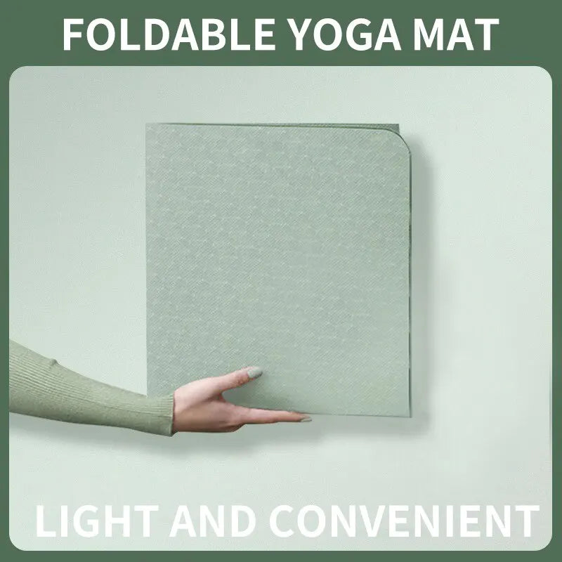 Foldable Tpe Yoga Mat Non-Slip Travel Fitness Mat