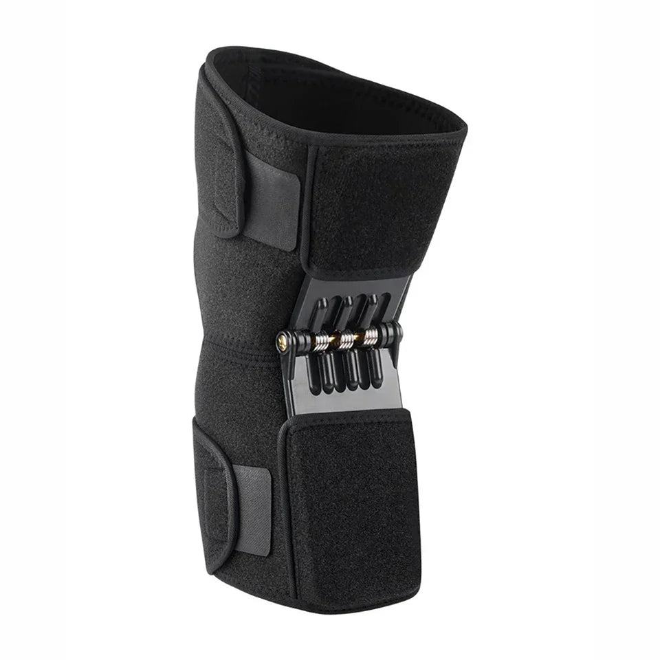 Adjustable Knee Booster Brace Strong Patella Support Black
