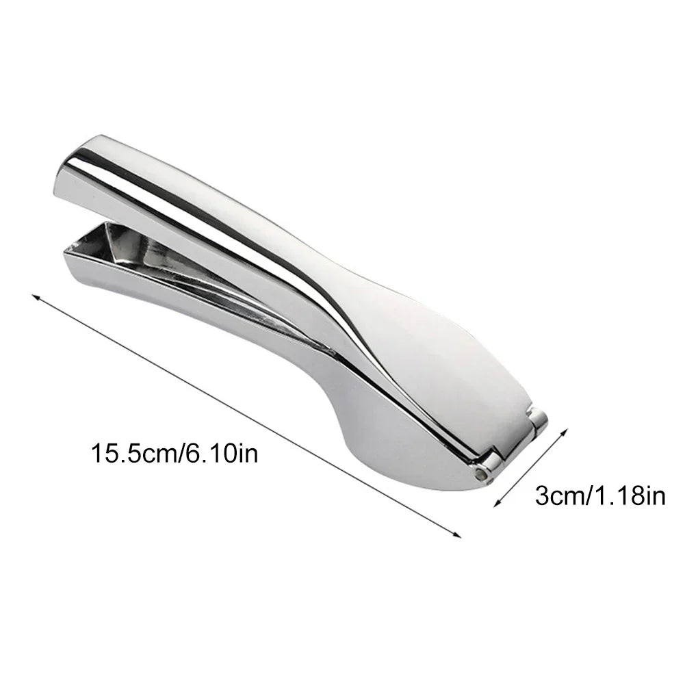 Stainless Steel Garlic Press – Effortless Garlic Mincer & Crusher