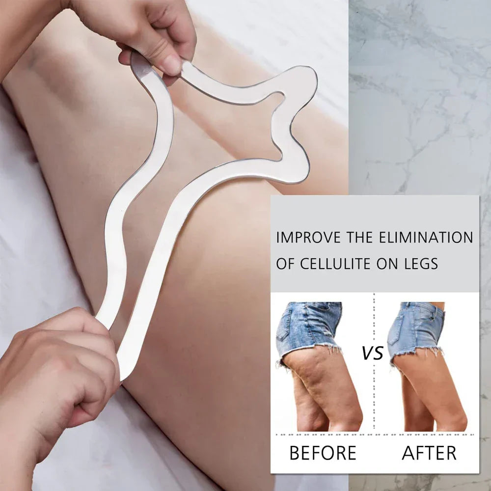 Stainless Steel Gua Sha Scraping Massage Tool Muscle Scraper Silver