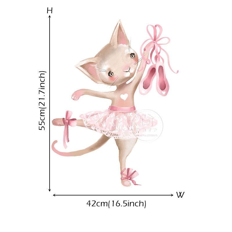 Baby Room Cute Ballet Bunny Wall Stickers