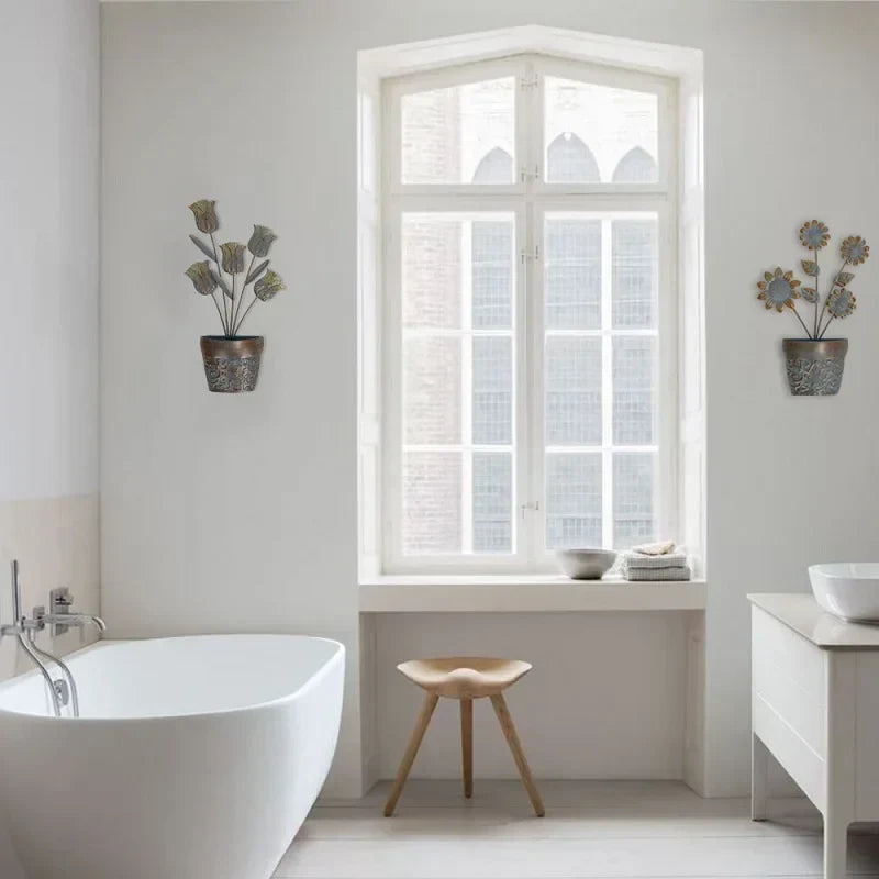 LIFFY Handcrafted Metal Flower Wall Art: Elegance for Your Home