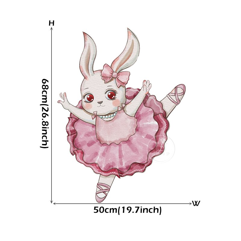 Baby Room Cute Ballet Bunny Wall Stickers