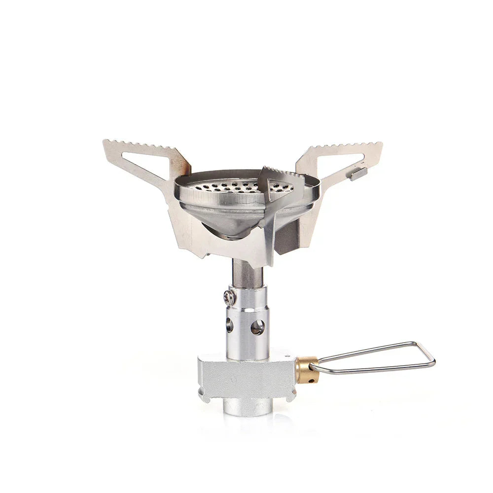 Camping Gas Mini Backpack Stove Silver