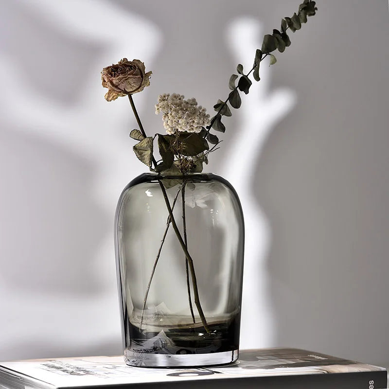 European Elegance: INS Glass Flower Vase for Chic Home Decor