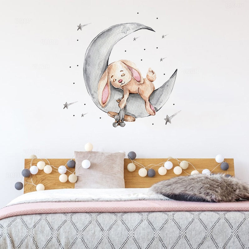 Baby Room Cute Ballet Bunny Wall Stickers