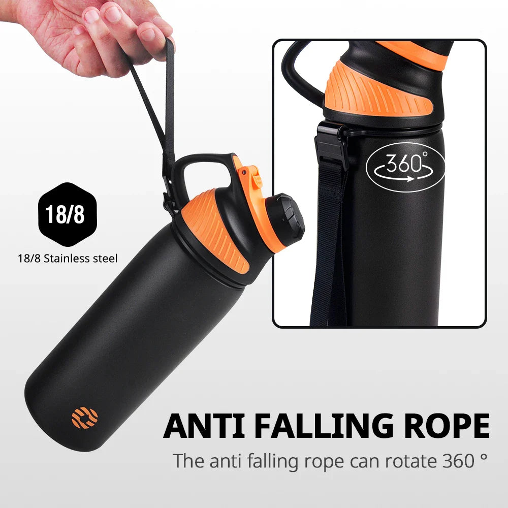 1000ml Stainless Steel Thermo Bottle Black