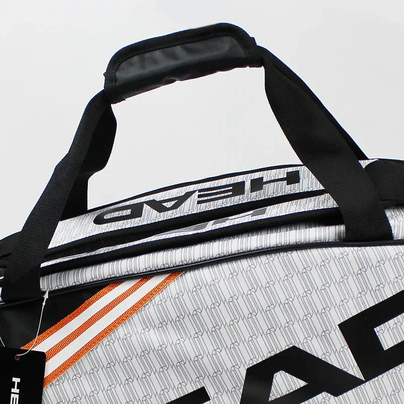 Tennis Rackets Bag Large With Separated Shoes Bag - Orange