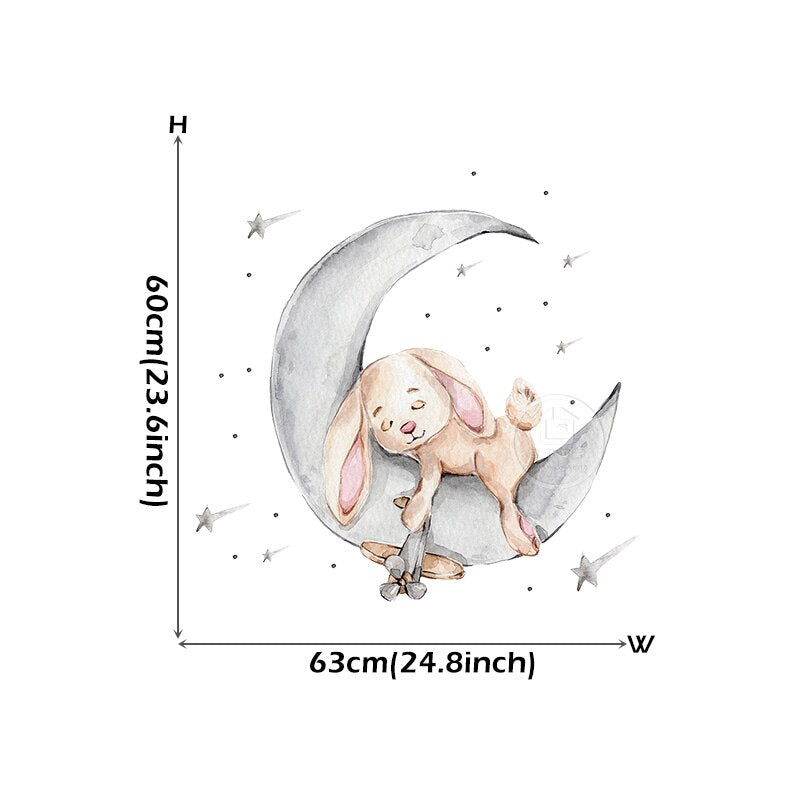 Baby Room Cute Ballet Bunny Wall Stickers